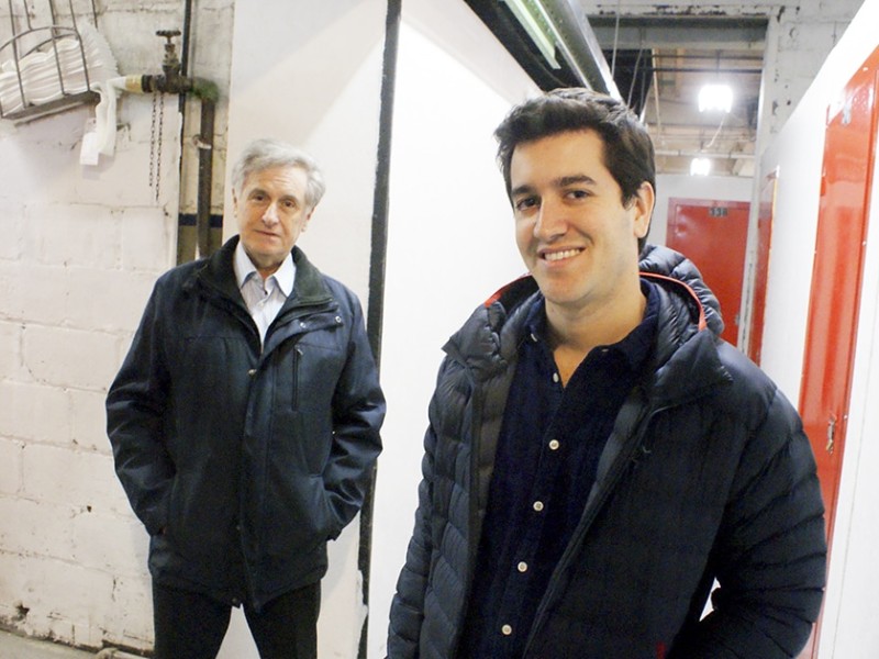 Peter and David Segal, father and son, inside the halls of their family business, Migson Storage.