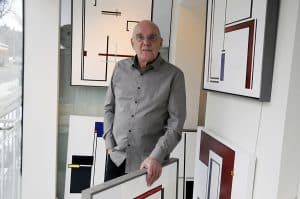 Artist Gwynne Giles at his Beach Hill studio. 