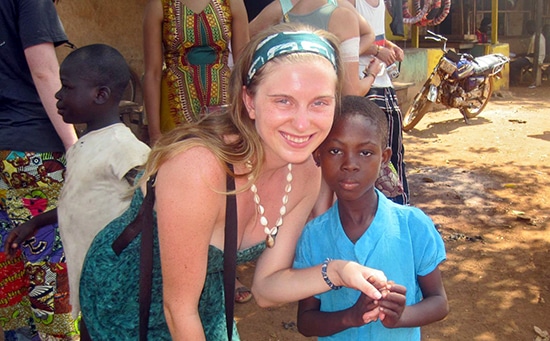 Mariah Campbell and a Ghanaian girl pose for a photo in northern Ghana. PHOTO: Submitted