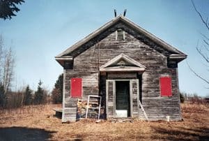 A photo shows the Matheson schoolhouse Mary Franklin attended a girl growing up in the early 1920s. PHOTO: Submitted