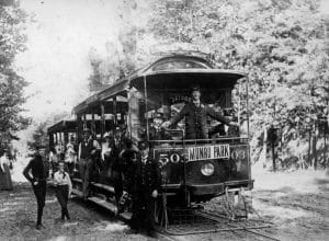 Munro Park circa 1900: Visitors could ride the streetcar directly to the park's entrance. PHOTO: Toronto Archives