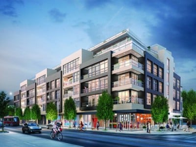 An artist's rendering shows plans for the Beech House Condos and new YMCA at Kingston Road and Beech Avenue. Image courtesy Mitchell Lofts