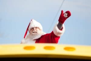 Santa visits the Beach