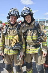 Beach Metro News reporter Andrew Hudson, right, was joined at Fire Ops 101 by freelance photographer and Beach Metro delivery captain Victor Biro. PHOTO: Larry Thorne