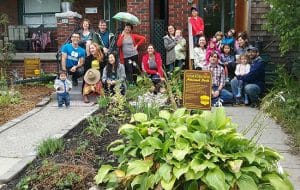 A dozen houses in the East End recently built rain gardens in their front yards through a grant from the Toronto Foundation Vital Innovations Award. PHOTO: Martina Rowley
