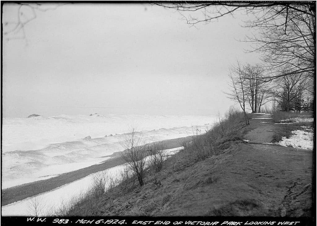 Victoria Park is shown in 1924, before the R.C. Harris Water Treatment Plant was built on the site. Sir John A. MacDonald made an hours-long speech from Victoria Park in 1878, securing a re-election as prime minister after a four-year role as leader of the opposition. PHOTO: City of Toronto Archives, Series 372, Subseries 72, Item 983