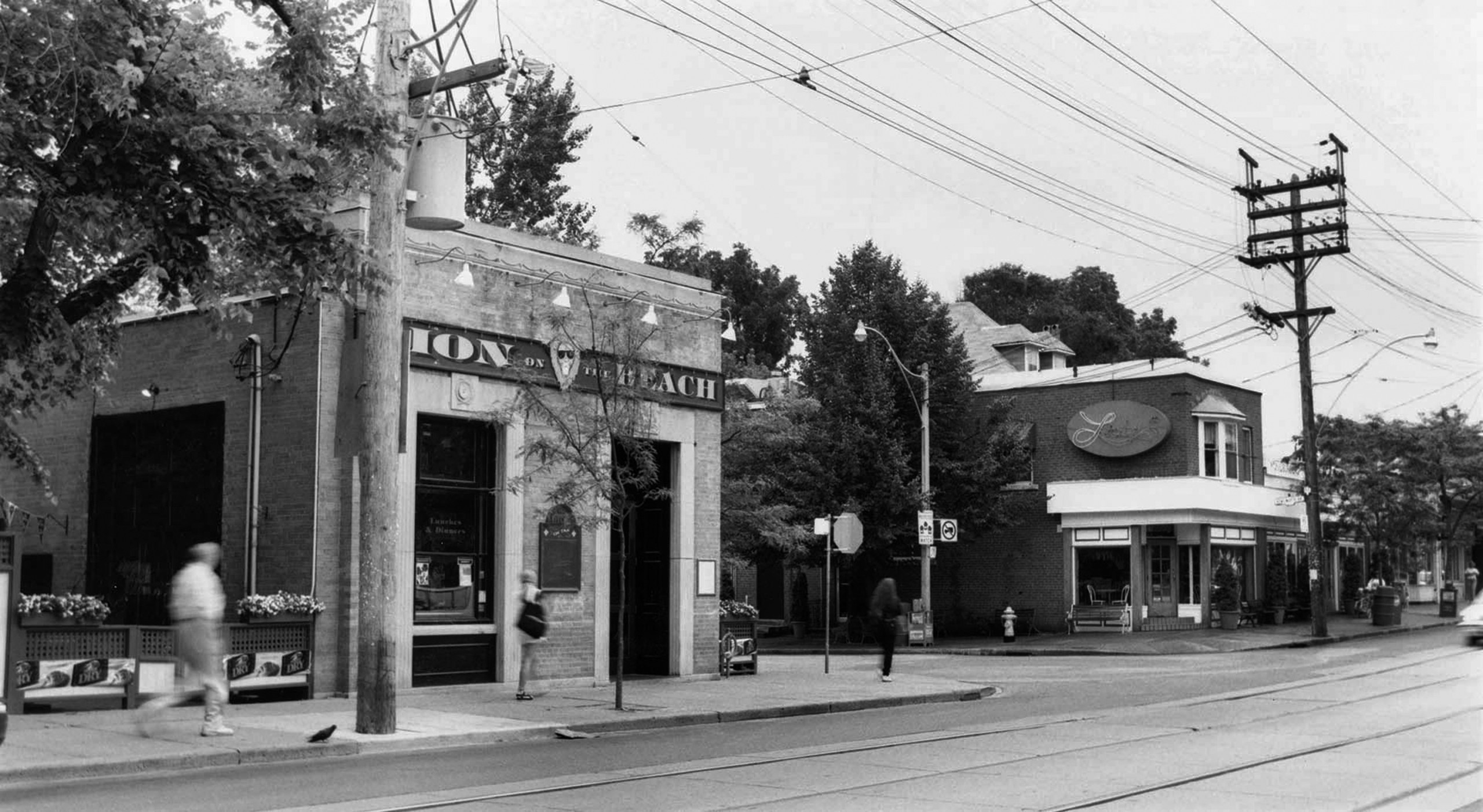 Lion in the Beach restaurant, originally Bank of Toronto, Queen Street East, no. 1958, northwest corner of Kenilworth Avenue, Toronto, Ont.     Email     Print     Facebook     Twitter Lion in the Beach restaurant, originally Bank of Toronto, Queen Street East, no. 1958, northwest corner of Kenilworth Avenue, Toronto, Ont. Ziemann, Herta Year/Format: 1995, Picture