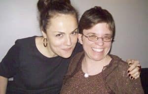 Beacher and actor Arwen Humphreys, left, plays Margaret Brackenreid on CBC's Murdoch Mysteries. Fan Jennifer Hooker, right, says Margaret  "is just a really neat character. Very funny, always sort of makes me smile, and she likes to push the edge a bit too."