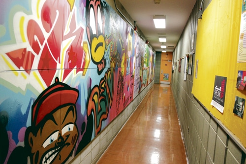 Mural at SOLE alternative school